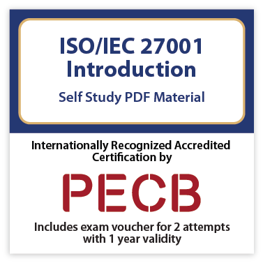 PECB ISO/IEC 27001 Introduction Self Study (PDF Courseware) - English - 2 PECB Exam Attempts Included - Fast Track Training 1 ISO/IEC 27001 Introduction