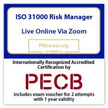 PECB ISO 31000 Risk Manager Live Online - English - 2 PECB Exam Attempts Included - Fast Track Training
