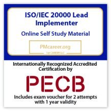 PECB ISO/IEC 20000 Lead Implementer - Self Study - English - 2 Exam Attempts Included - Fast Track Training
