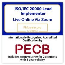 PECB ISO/IEC 20000 Lead Implementer - Live online - English - 2 Exam Attempts Included - Fast Track Training
