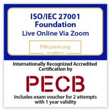 PECB ISO/IEC 27001:2022 Foundation Live Online - English - 2 PECB Exam Attempts Included - Fast Track Training