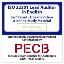 ISO 22301 Lead Auditor (eLearning) - English - 2 PECB Exam Attempts Included - Fast Track Training