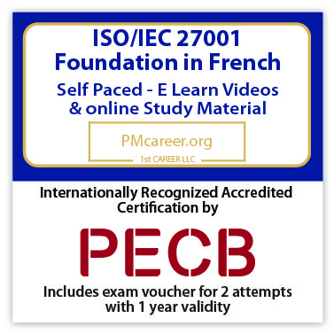 Sale Is Live! PECB ISO/IEC 27001 Foundation (eLearning) - French - 2 PECB Exam Attempts Included - Fast Track Training 1 Sale Is Live! PECB ISO/IEC 27001 Foundation (eLearning) - French - 2 PECB Exam Attempts Included - Fast Track Training