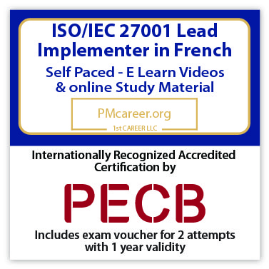 Sale Is Live! PECB ISO/IEC 27001 Lead Implementer (eLearning) - French - 2 PECB Exam Attempts Included - Fast Track Training 1 Sale Is Live! PECB ISO/IEC 27001 Lead Implementer (eLearning) - French - 2 PECB Exam Attempts Included - Fast Track Training