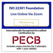 ISO 22301 Foundation – Live Online – English – 2 PECB Exam Attempts Included - Fast Track Training