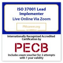ISO 37001 Lead Implementer - Live Online - English - 2 PECB Exam Attempts Included - Fast Track Training