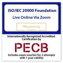 ISO/IEC 20000 Foundation - Live Online - English - 2 Exam Attempts Included - Fast Track Training