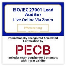 Sale Ends! PECB ISO/IEC 27001:2022 Lead Auditor - Live Online - French - 2 PECB Exam Attempts Included - Fast Track Training