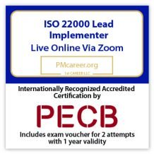 PECB ISO 22000 Lead Implementer Live online in English - Fast Track Training