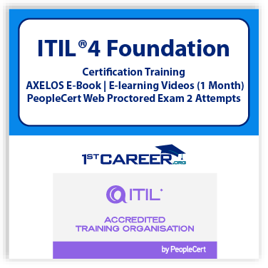 ITIL®4 Foundation Official PeopleCert Certification Exam Voucher 2 attempts with Official Axelos Main Guide E-book Included. code: ITIL4FND-Ex-2 - Fast Track Training 1 ITIL®4 Foundation