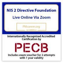 NIS 2 Directive Foundation – Live Online – English – 2 PECB Exam Attempts Included - Fast Track Training