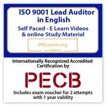 ISO 9001 Lead Auditor (eLearning) - English - 2 PECB Exam Attempts Included - Fast Track Training