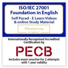 PECB ISO/IEC 27001:2022 Foundation - E-Learning – English - 2 PECB Exam Attempts Included - Fast Track Training