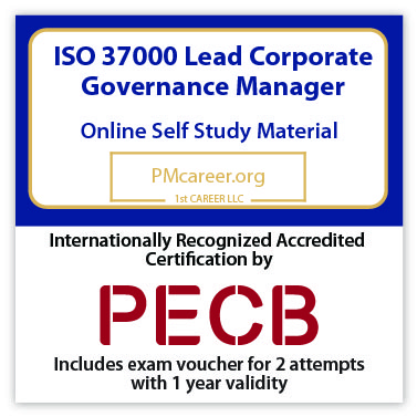 ISO 37000 Lead Corporate Governance Manager – Self study – English – 2 Exam Attempts Included - Fast Track Training 1 ISO 37000 Lead Corporate Governance Manager – Self study – English – 2 Exam Attempts Included - Fast Track Training