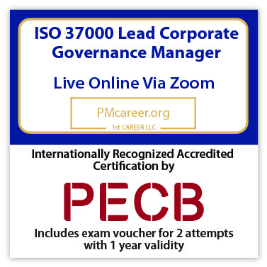 ISO 37000 Lead Corporate Governance Manager – Live Online – English – 2 Exam Attempts Included - Fast Track Training 1 ISO 37000 Lead Corporate Governance Manager – Live Online – English – 2 Exam Attempts Included - Fast Track Training
